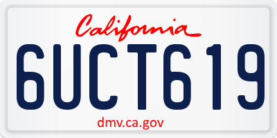 CA license plate 6UCT619