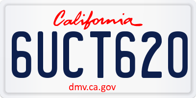 CA license plate 6UCT620