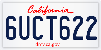 CA license plate 6UCT622