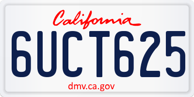 CA license plate 6UCT625