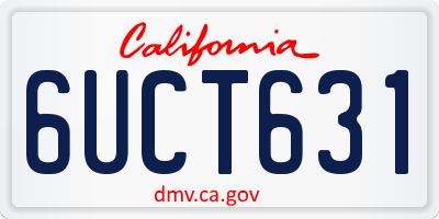 CA license plate 6UCT631