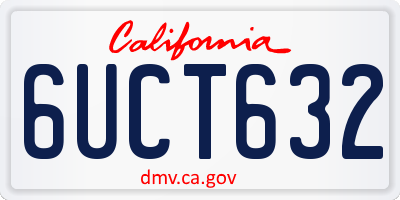 CA license plate 6UCT632