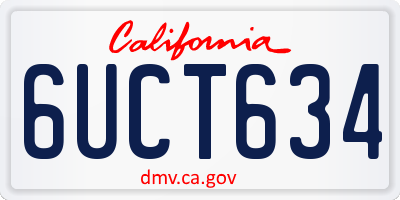 CA license plate 6UCT634