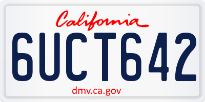 CA license plate 6UCT642