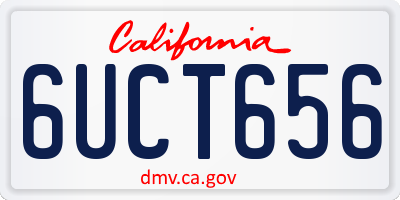 CA license plate 6UCT656