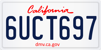 CA license plate 6UCT697