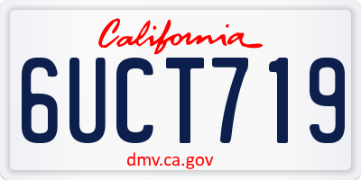 CA license plate 6UCT719