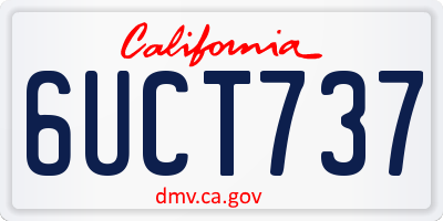 CA license plate 6UCT737