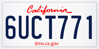 CA license plate 6UCT771