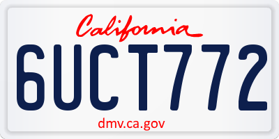 CA license plate 6UCT772