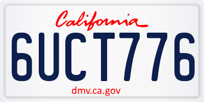 CA license plate 6UCT776