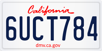 CA license plate 6UCT784