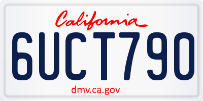 CA license plate 6UCT790