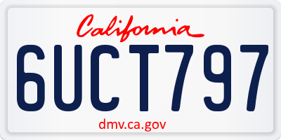 CA license plate 6UCT797