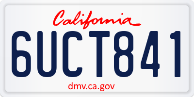 CA license plate 6UCT841
