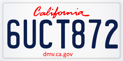 CA license plate 6UCT872