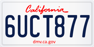 CA license plate 6UCT877