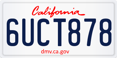 CA license plate 6UCT878