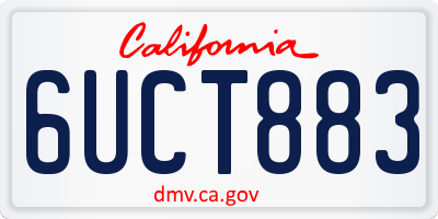 CA license plate 6UCT883
