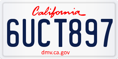 CA license plate 6UCT897