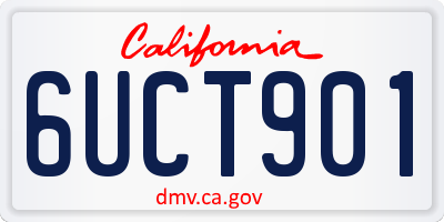 CA license plate 6UCT901