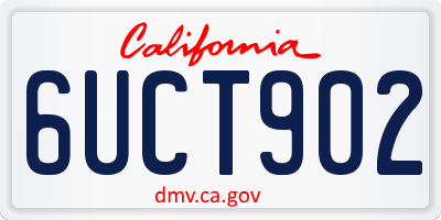 CA license plate 6UCT902