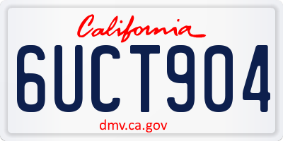 CA license plate 6UCT904