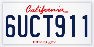 CA license plate 6UCT911