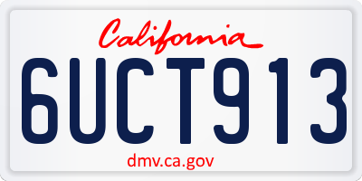 CA license plate 6UCT913