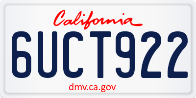CA license plate 6UCT922