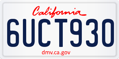 CA license plate 6UCT930