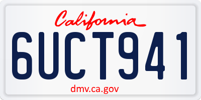 CA license plate 6UCT941