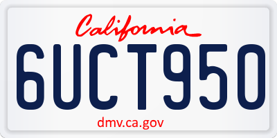 CA license plate 6UCT950