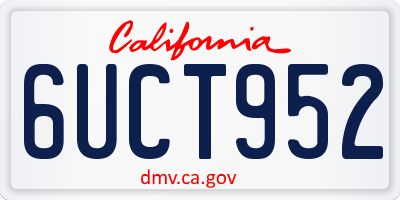 CA license plate 6UCT952