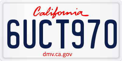 CA license plate 6UCT970
