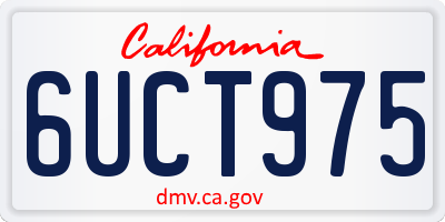 CA license plate 6UCT975