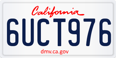 CA license plate 6UCT976