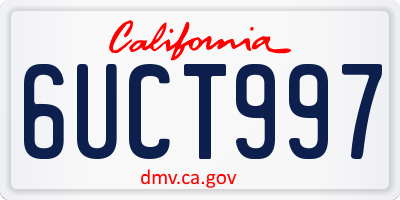 CA license plate 6UCT997