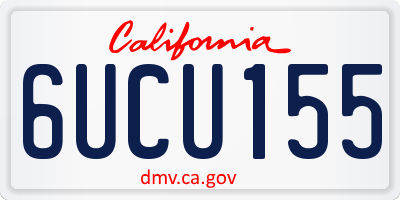 CA license plate 6UCU155