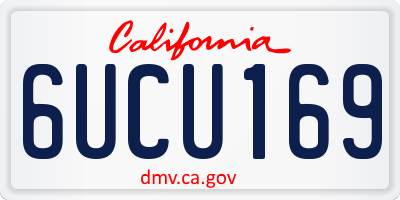CA license plate 6UCU169