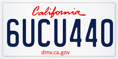 CA license plate 6UCU440