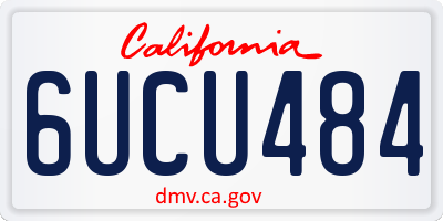 CA license plate 6UCU484