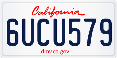 CA license plate 6UCU579