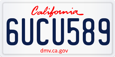 CA license plate 6UCU589