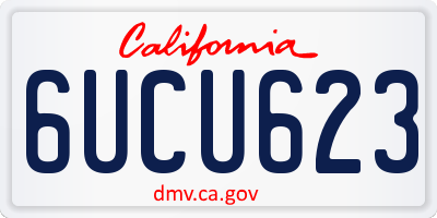 CA license plate 6UCU623