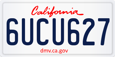 CA license plate 6UCU627