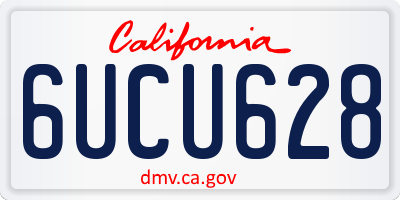 CA license plate 6UCU628