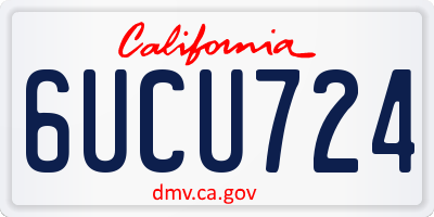 CA license plate 6UCU724