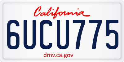 CA license plate 6UCU775