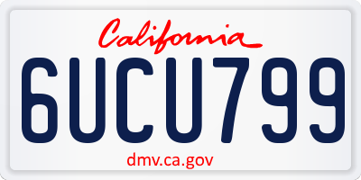 CA license plate 6UCU799